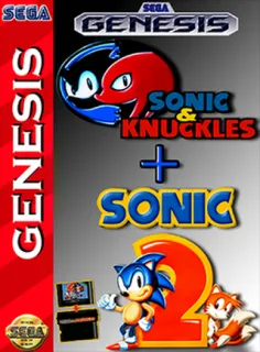 Knuckles The Echidna In Sonic The Hedgehog 2 (Genesis) box art