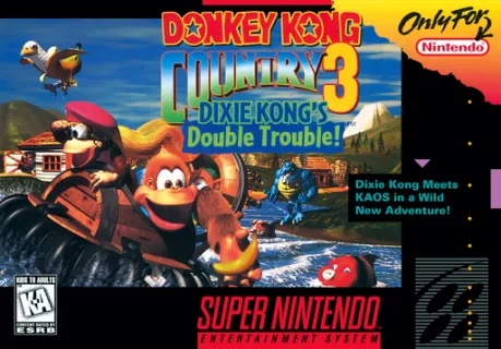 Donkey Kong Country 3 Dixie Kong 'S Double Trouble (SNES) box art