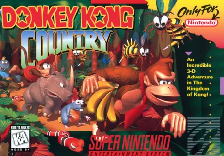 Donkey Kong Country (SNES) box art