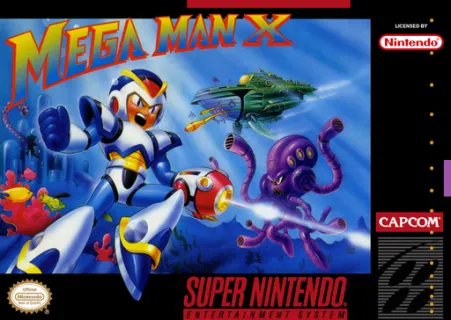 Mega Man X (SNES) box art