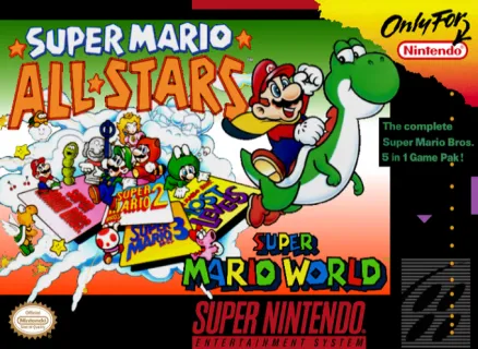 Super Mario All Stars Plus Super Mario World (SNES) box art