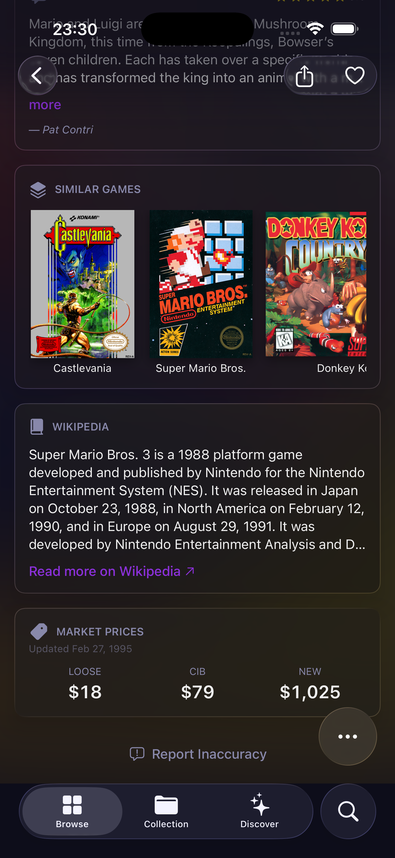 Market prices and Wikipedia